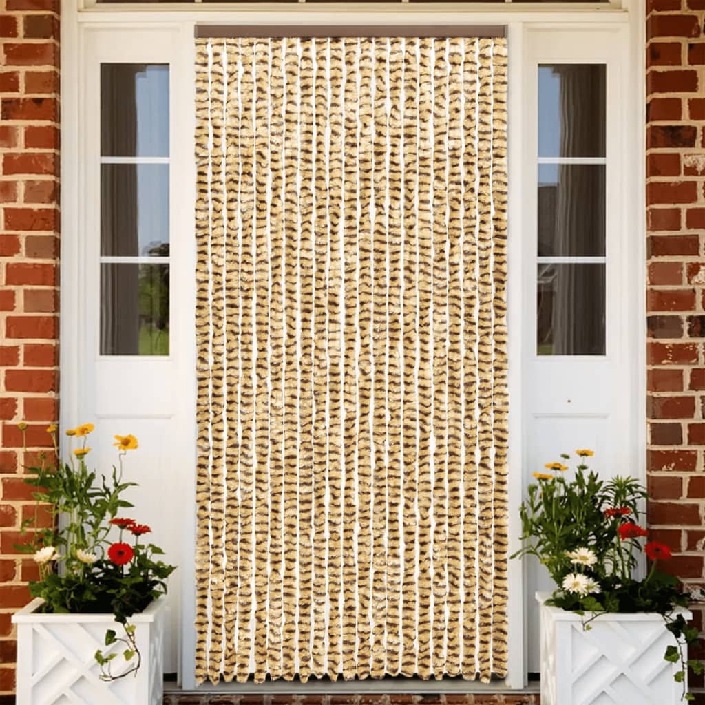 vidaXL Záves proti hmyzu béžový a hnedý 100x200 cm ženilka