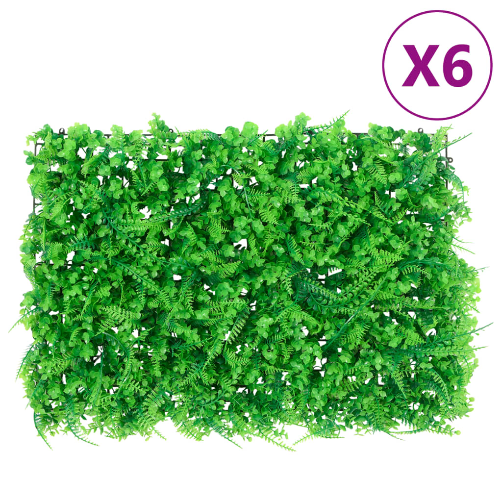 vidaXL Umelý plot z listov papradia 6 ks zelený 40x60 cm