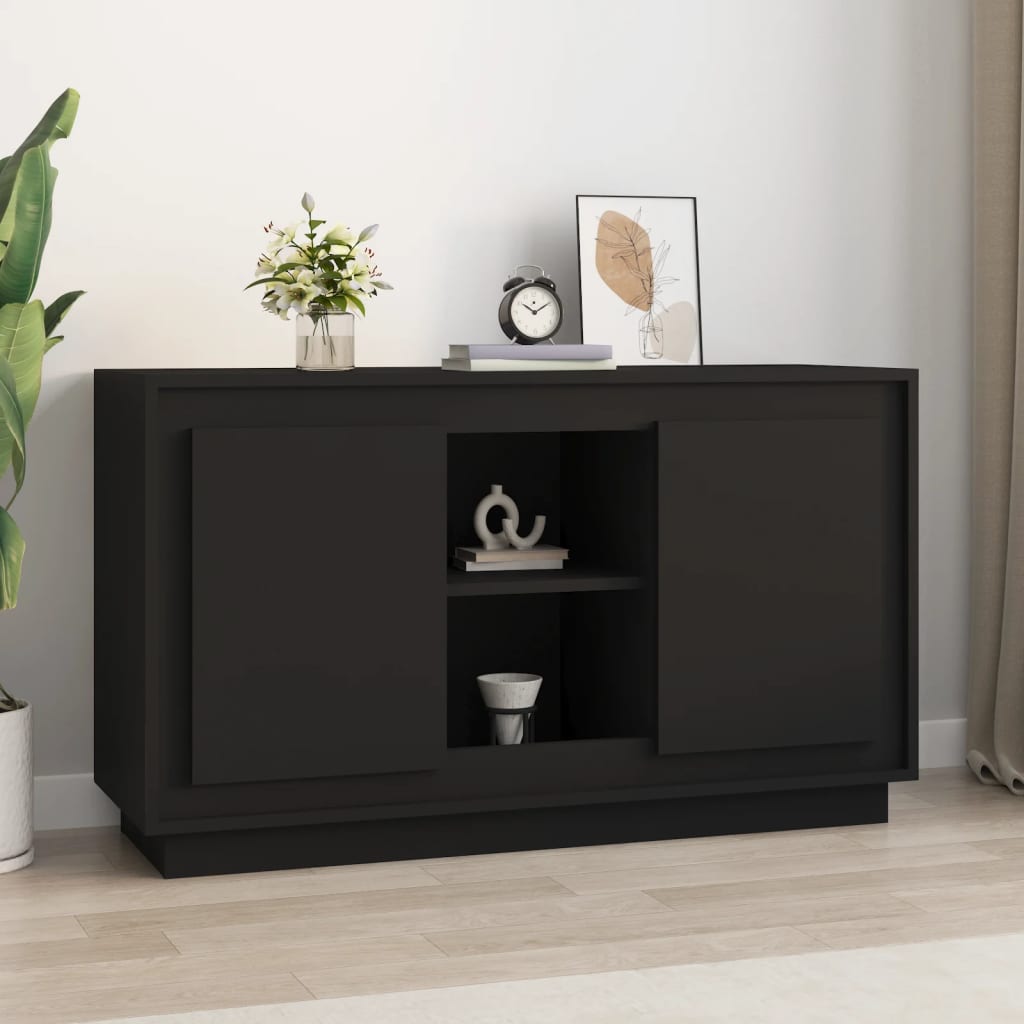 vidaXL Komoda čierna 102x35x60 cm spracované drevo