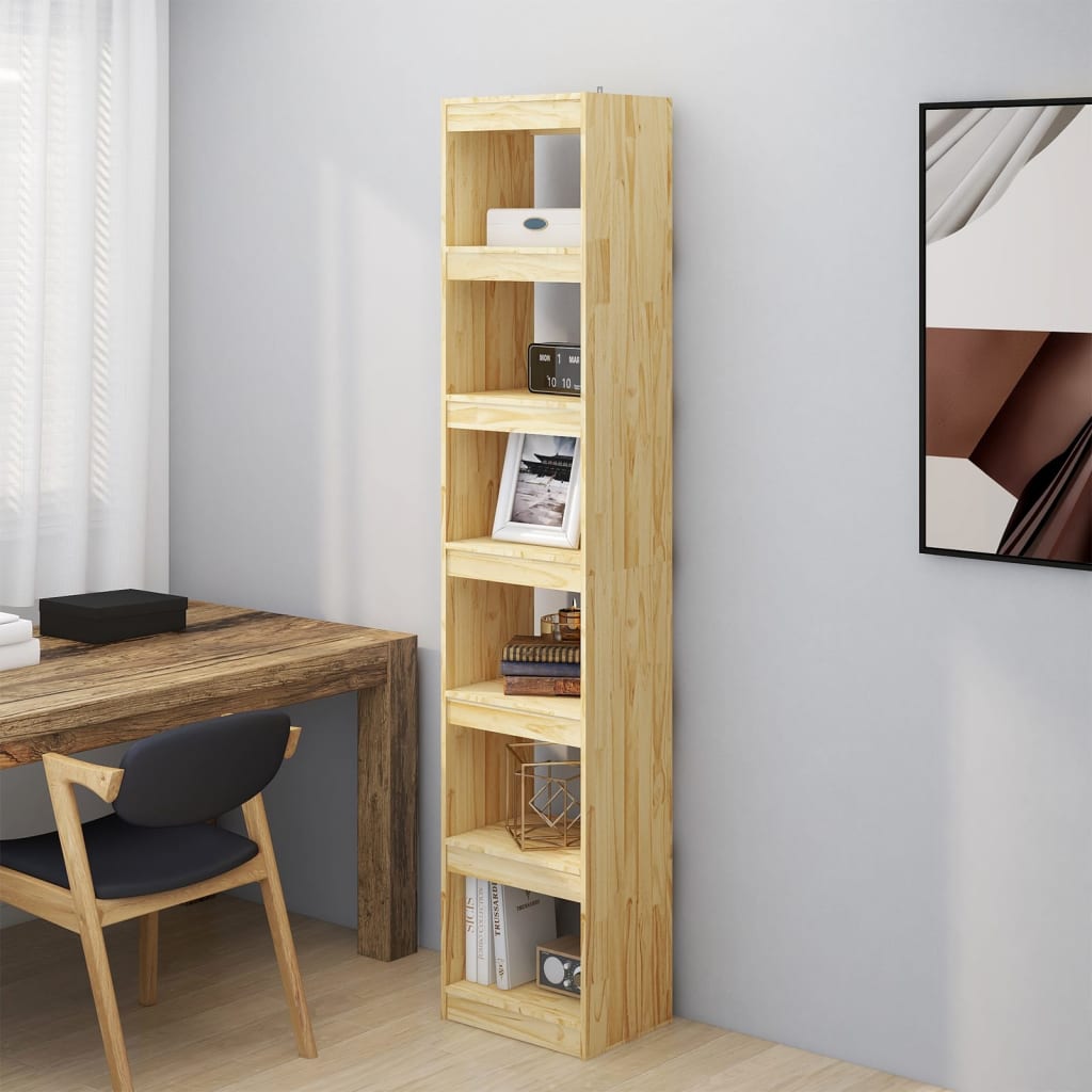 vidaXL Knižnica/deliaca stena 40x30x199 cm, borovicový masív