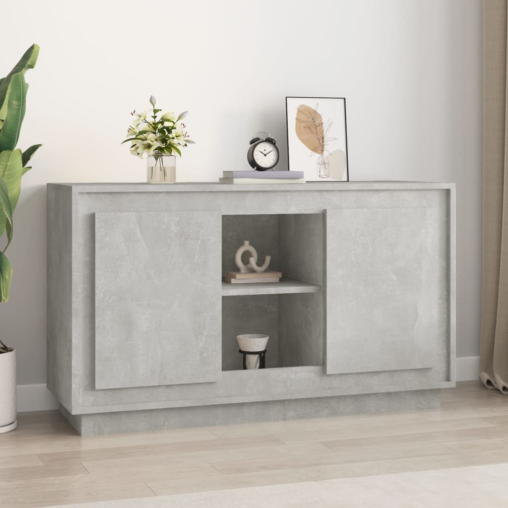 vidaXL Komoda betónovo sivá 102x35x60 cm spracované drevo
