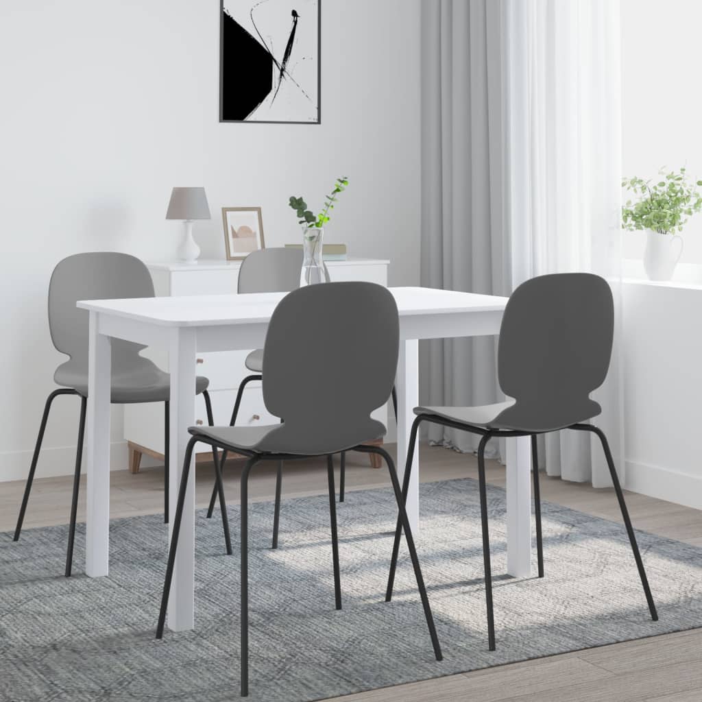 vidaXL Jedálenský stôl biely 114x71x75 cm masívne kaučukovníkové drevo