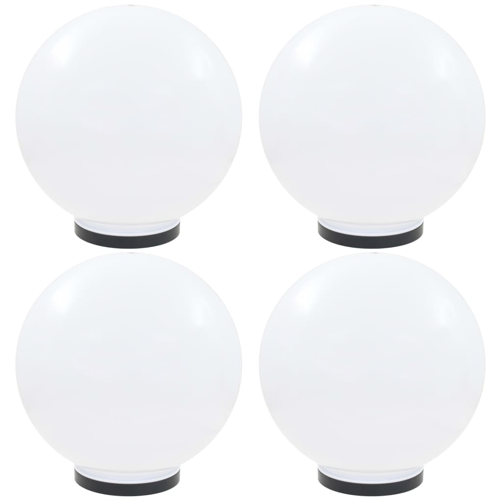 vidaXL LED lampy v tvare gule 4 ks 40 cm PMMA
