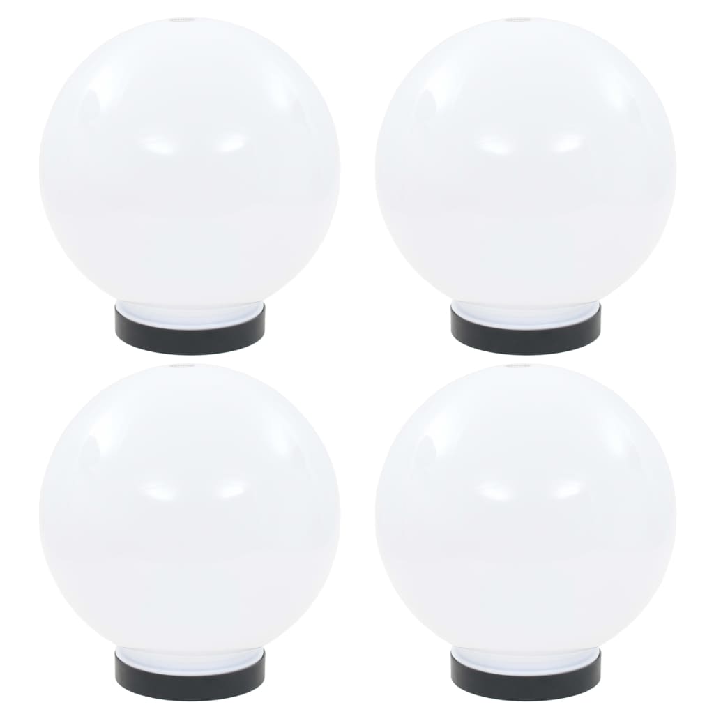 vidaXL LED lampy v tvare gule 4 ks 20 cm PMMA