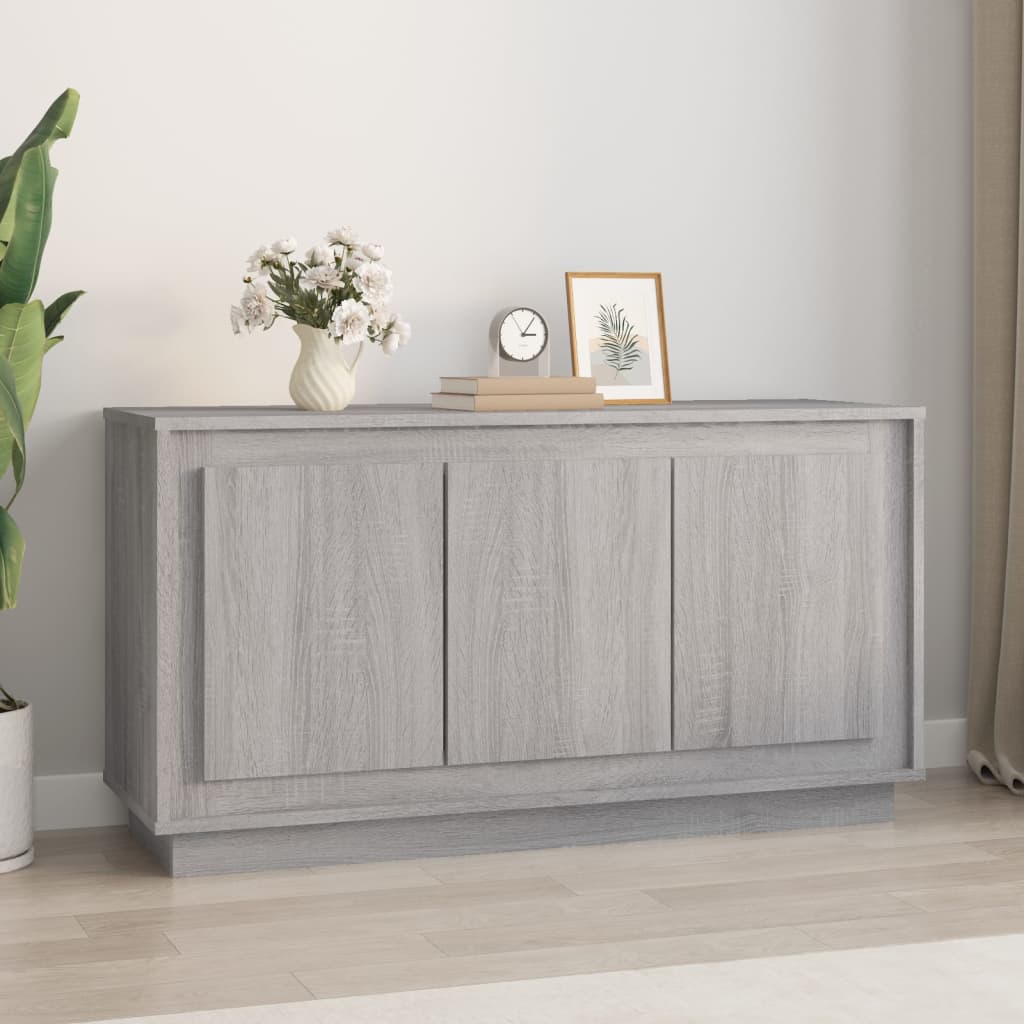 vidaXL Komoda sivá sonoma 102x35x55 cm spracované drevo