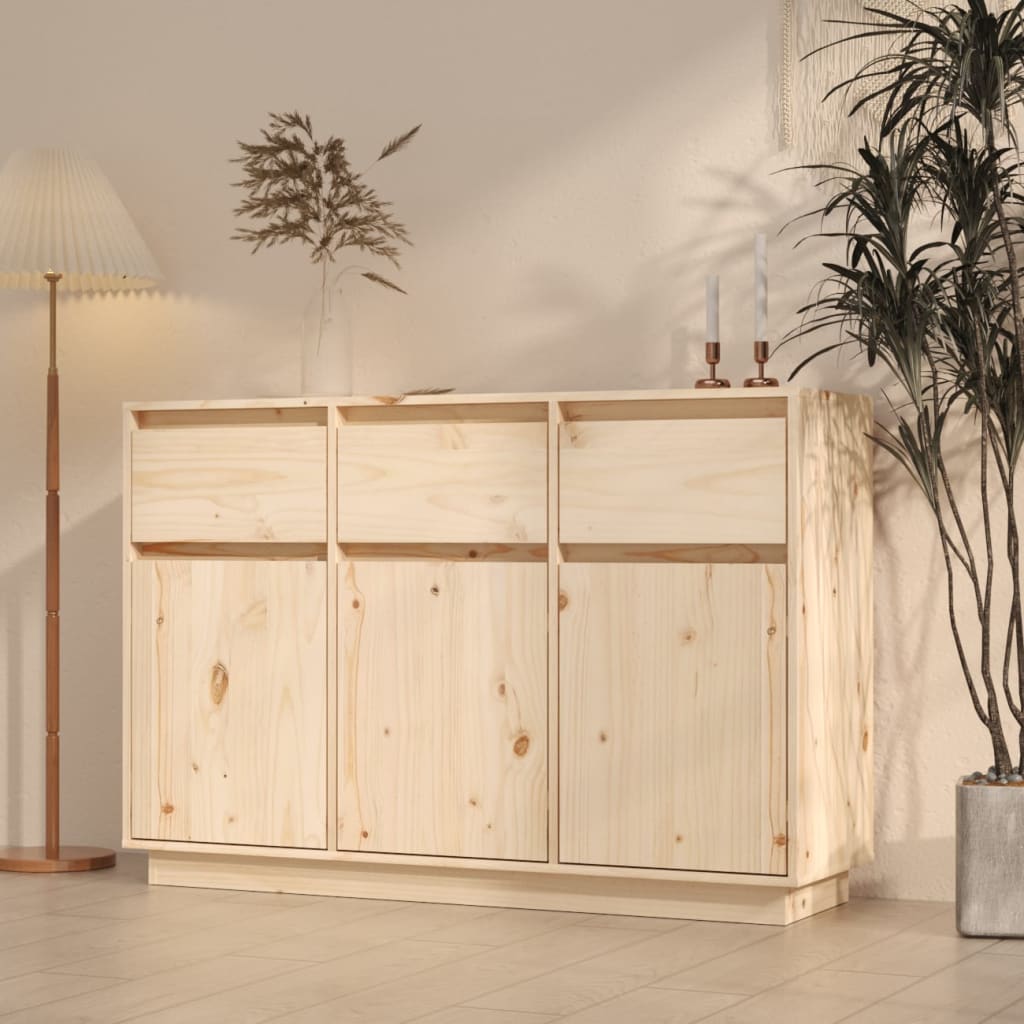 vidaXL Komoda 110x34x75 cm borovicový masív