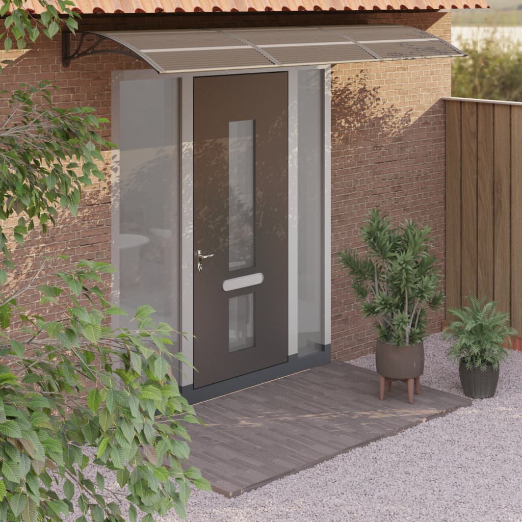 vidaXL Vchodová strieška čierna 300x100 cm polykarbonát