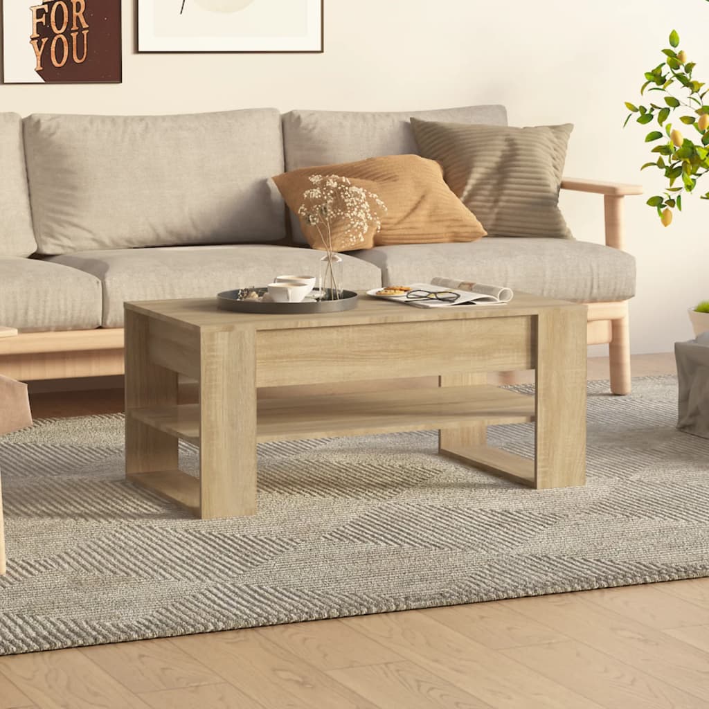 vidaXL Konferenčný stolík dub sonoma 102x55x45 cm spracované drevo