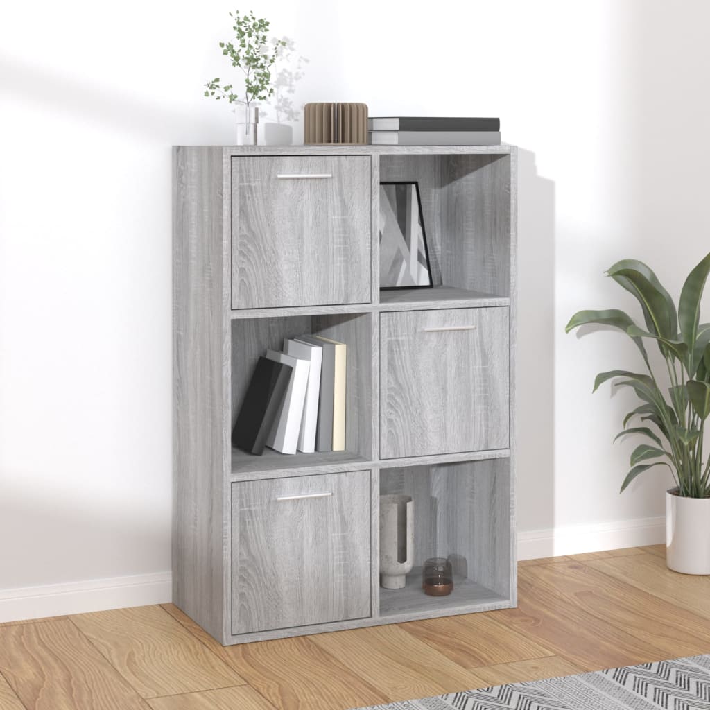 vidaXL Úložná skrinka sivý dub sonoma 60x29,5x90 cm