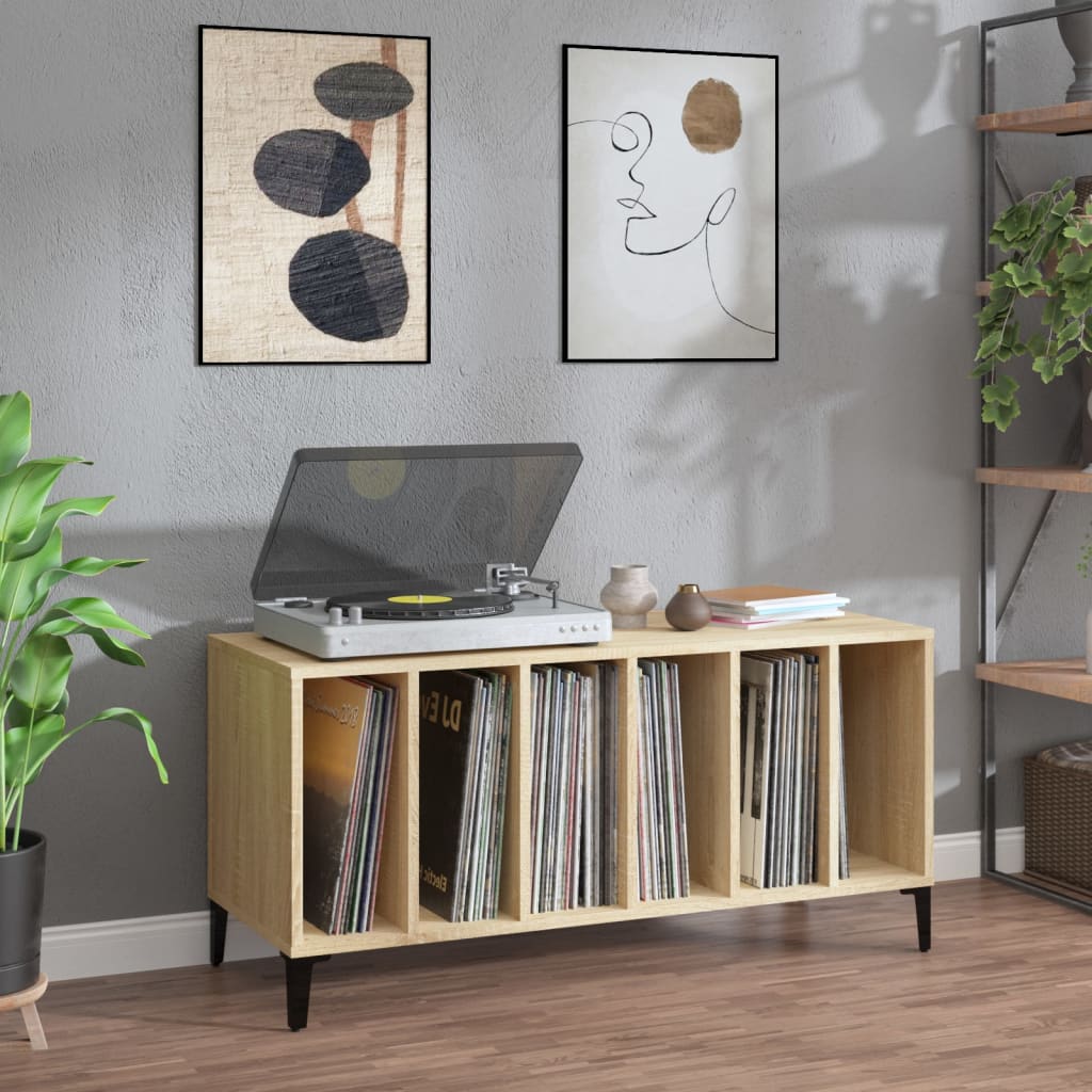 vidaXL Skrinka na platne dub sonoma 100x38x48 cm kompozitné drevo