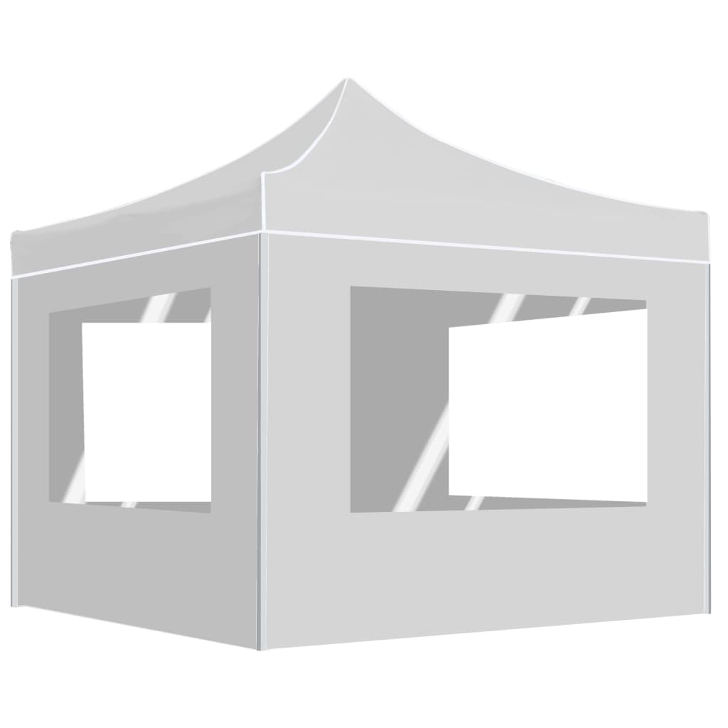 vidaXL Profesionálny skladací stan+steny, hliník 3x3 m, biely