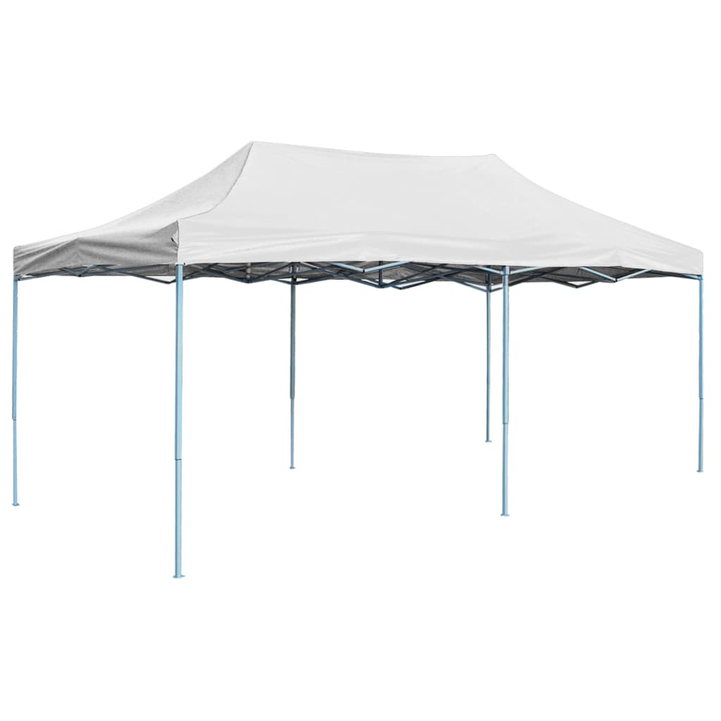 vidaXL Profesionálny skladací párty stan 3x6 m, oceľ, biely