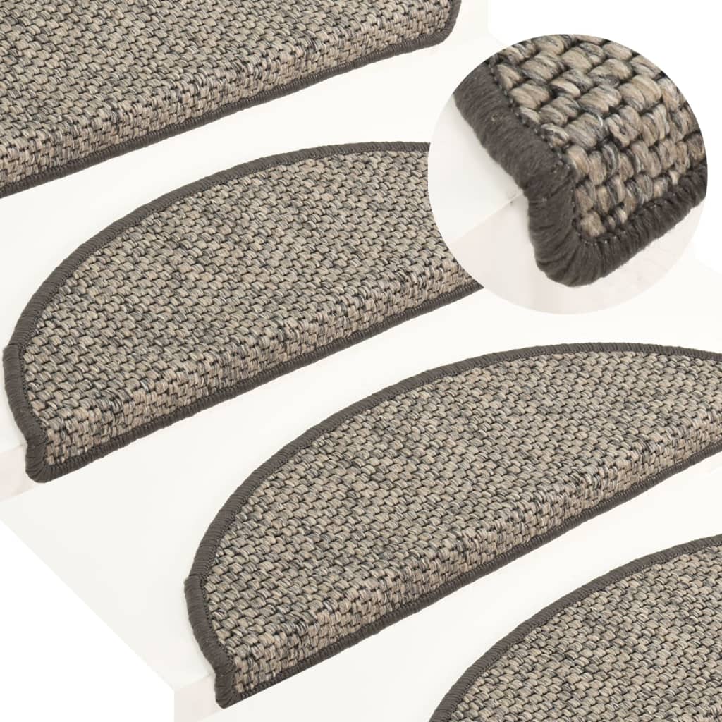 vidaXL Samolepiace nášľapy na schody vzhľad sisalu 15 ks 65x21x4 cm