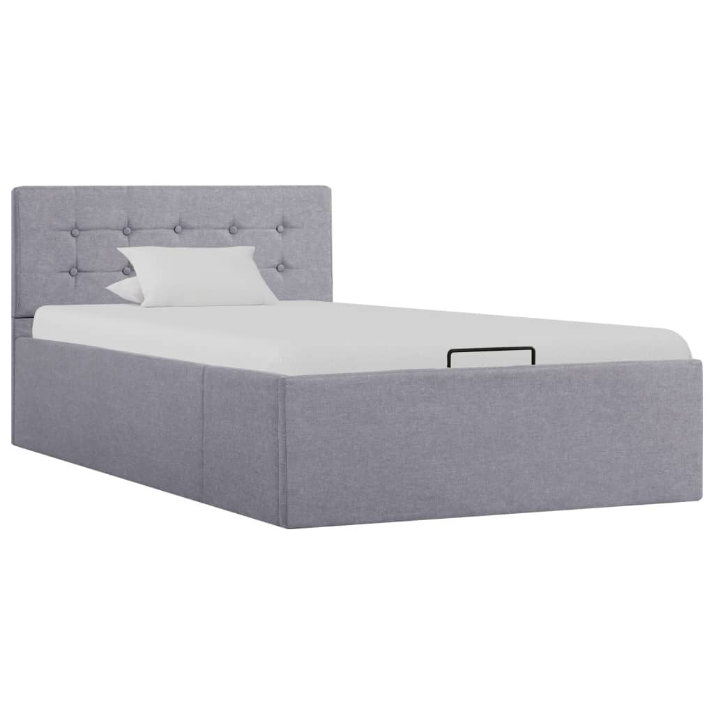 vidaXL Hydraulický posteľný rám+úložný priestor, látka 90x200 cm