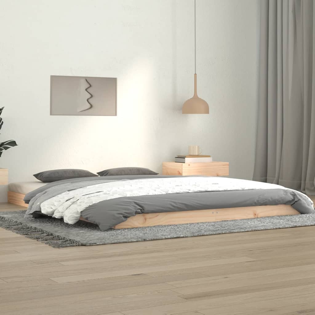 vidaXL Posteľný rám 140x190 cm borovicový masív