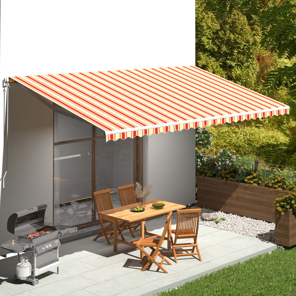 vidaXL Náhradná látka na markízu žlto-oranžová 6x3,5 m