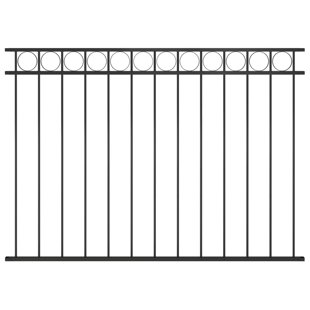 vidaXL Plotový panel, oceľ 1,7x1,2 m, čierny