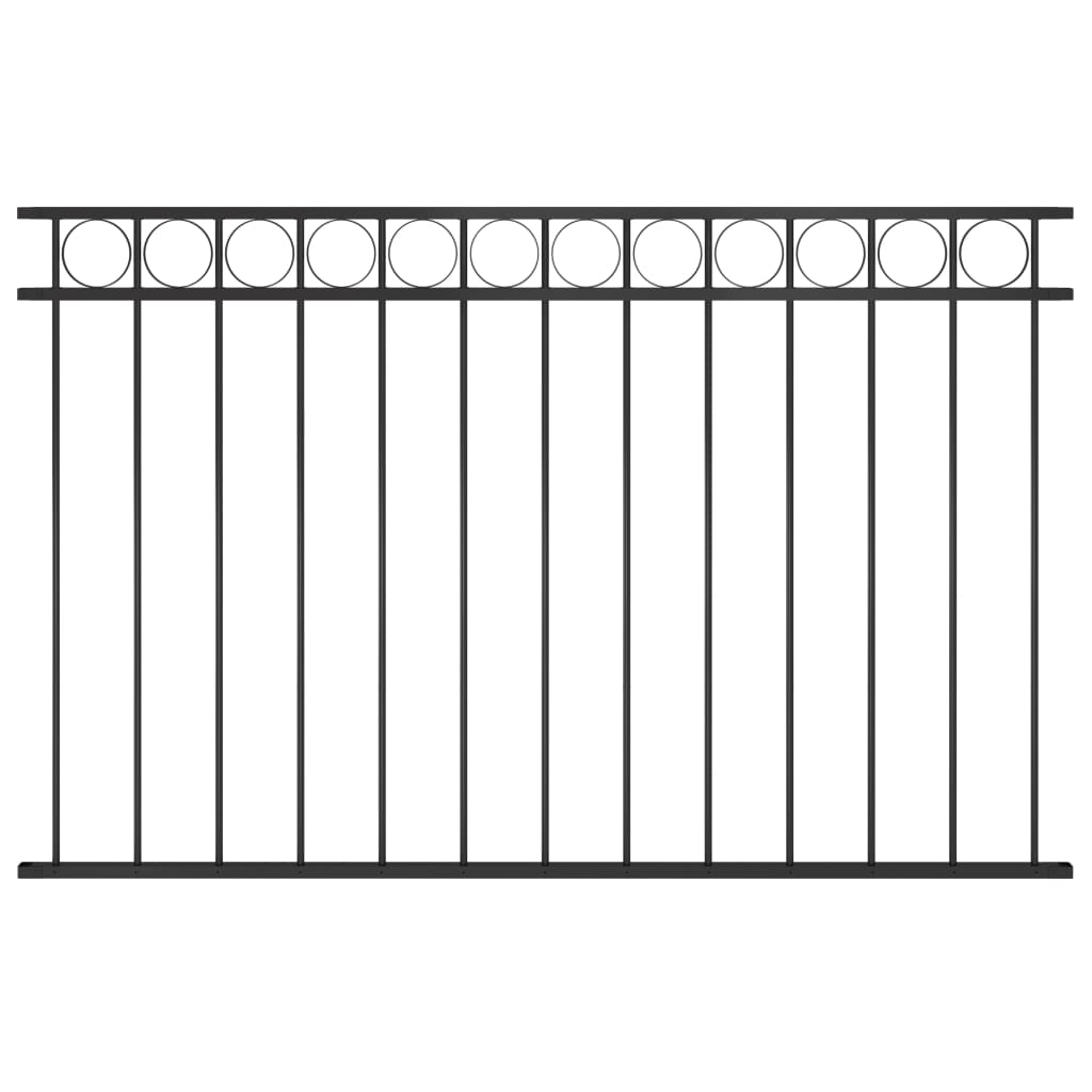 vidaXL Plotový panel, oceľ 1,7x1 m, čierny