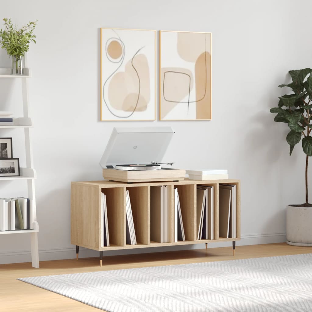 vidaXL Skrinka na platne dub sonoma 100x38x48 cm kompozitné drevo