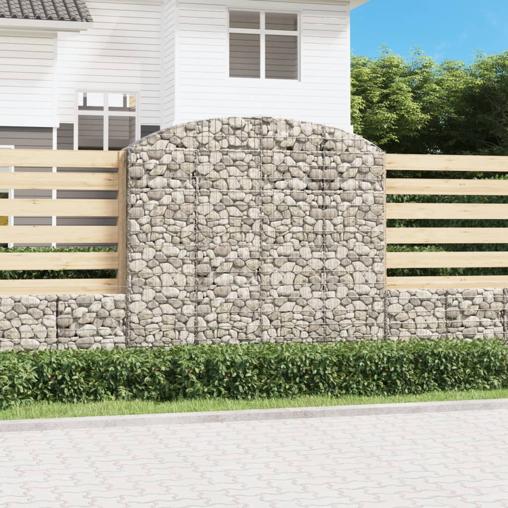 vidaXL Oblúkový gabionový kôš 200x30x180/200 cm pozinkované železo
