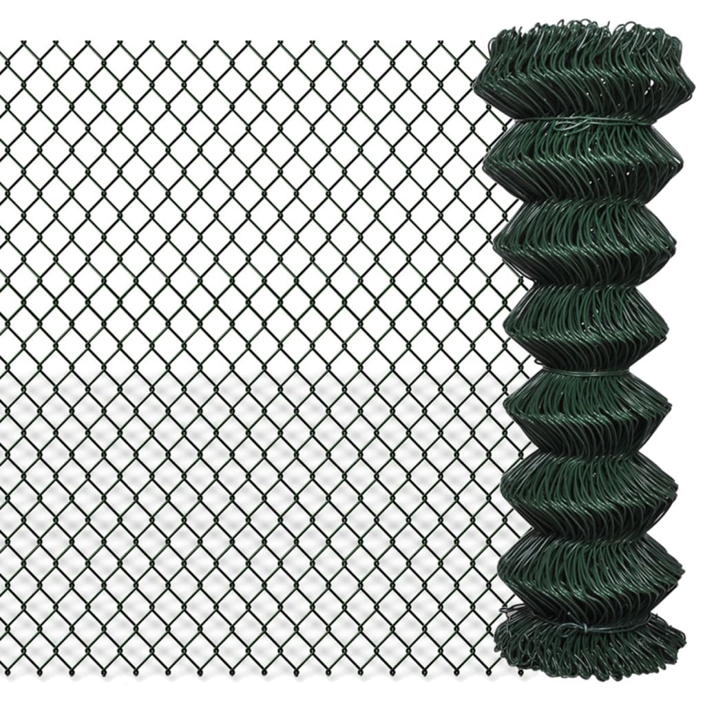 vidaXL Drôtené pletivo, oceľ 1,25x15 m, zelené