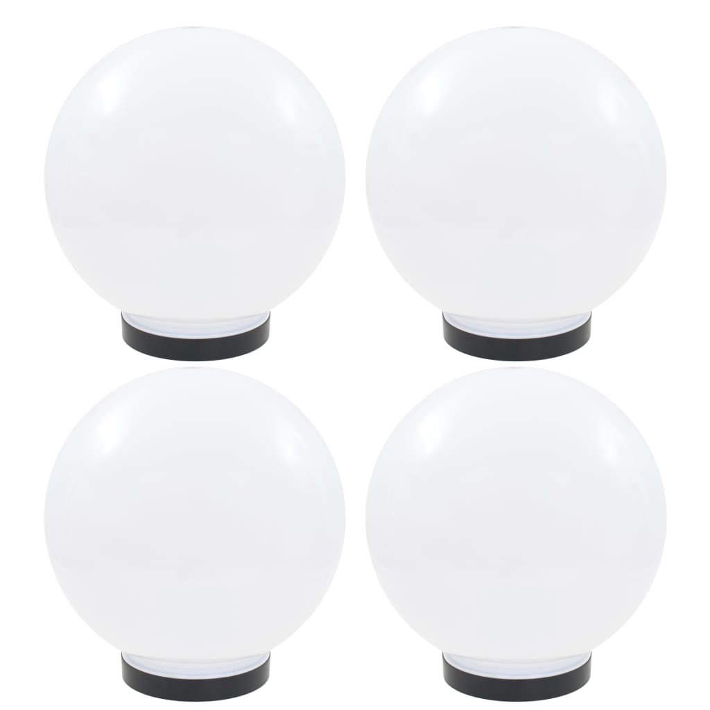 vidaXL LED lampy v tvare gule 4 ks 25 cm PMMA