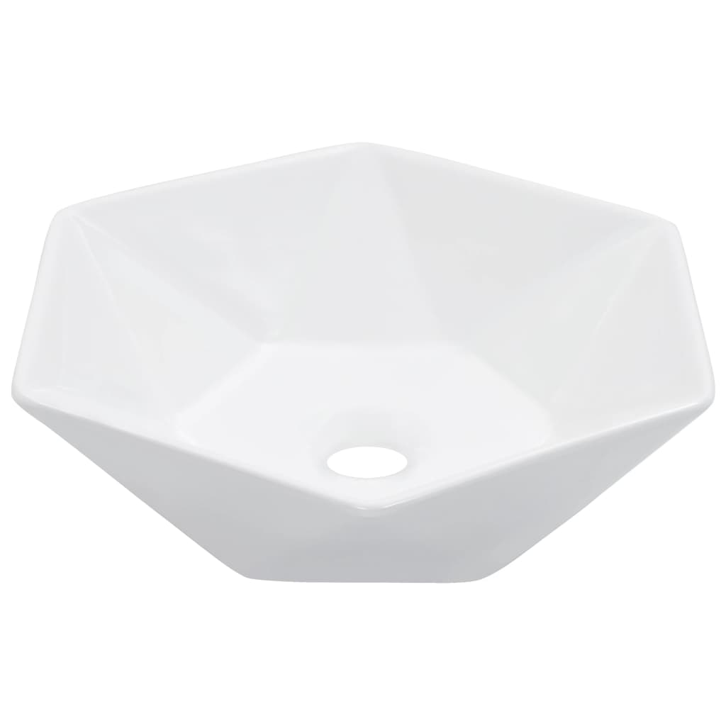 vidaXL Umývadlo biele 41x36,5x12 cm keramické biele