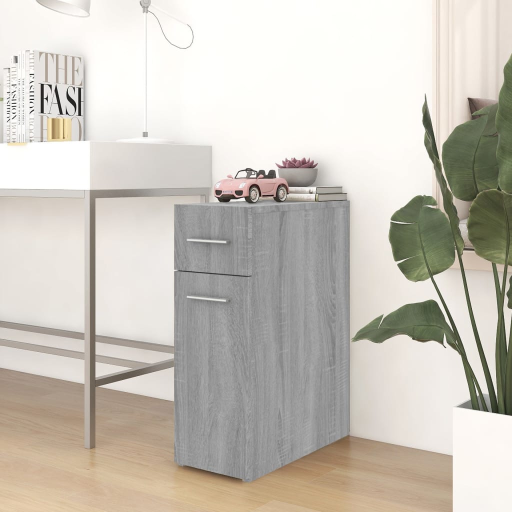 vidaXL Skrinka na lieky sivý dub sonoma 20x45,5x60 cm spracované drevo