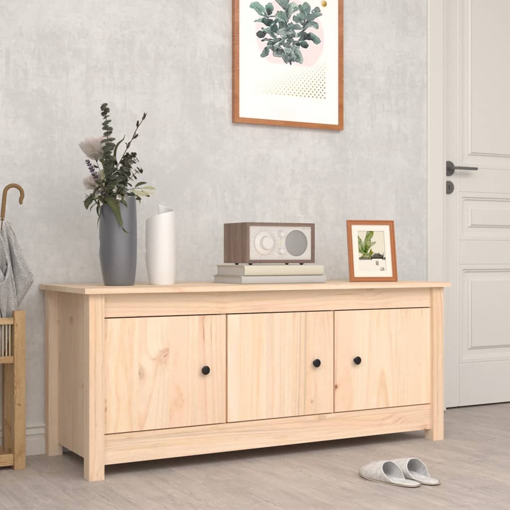 vidaXL Skrinka na topánky 110x38x45,5 cm masívna borovica