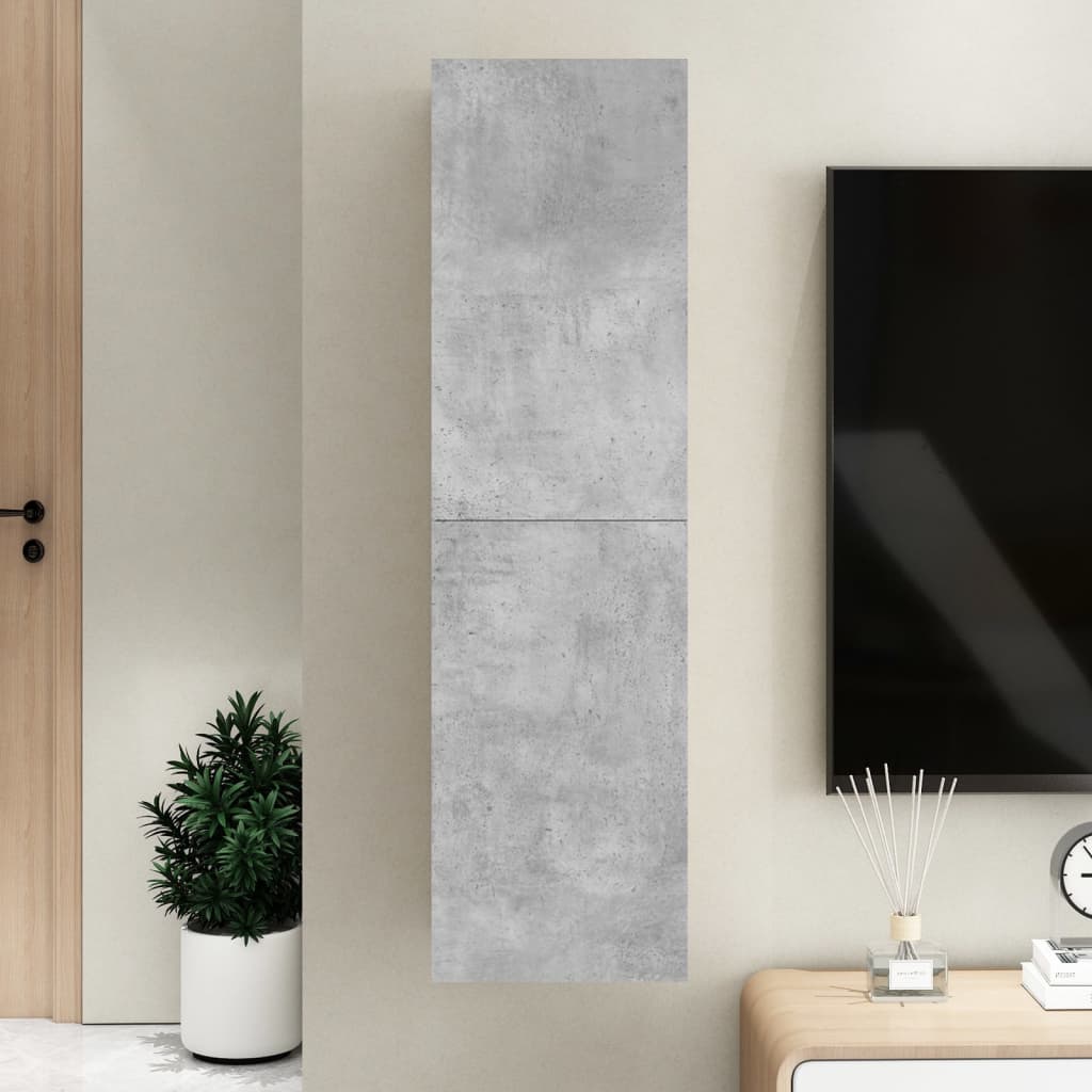 vidaXL TV skrinka, betónovo sivá 30,5x30x110 cm, kompozitné drevo