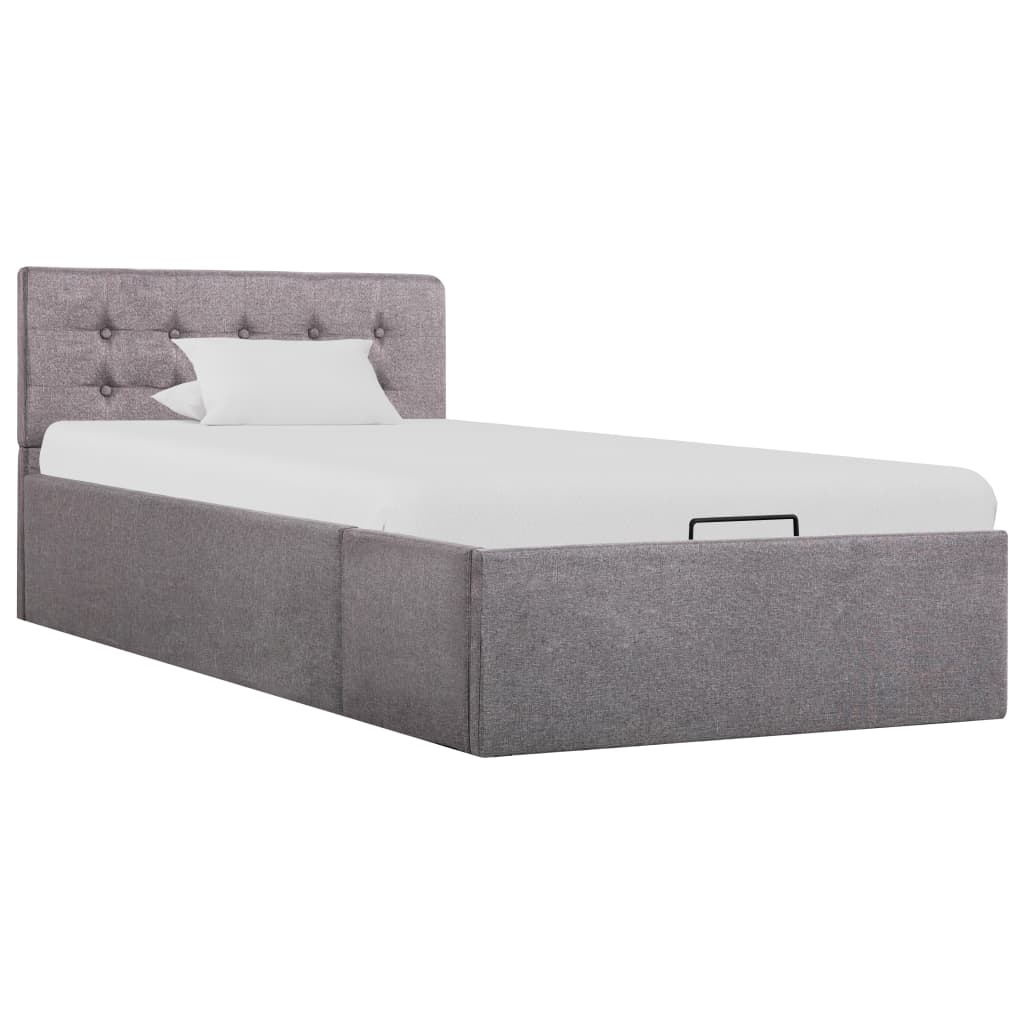 vidaXL Hydraulický posteľný rám+úložný priestor, látka 90x200 cm