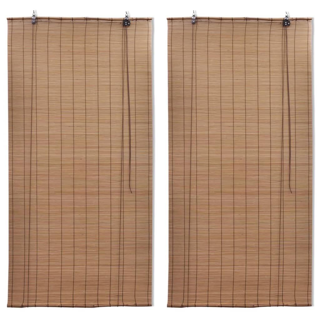 vidaXL Bambusové rolety 2 ks 150x220 cm, hnedé