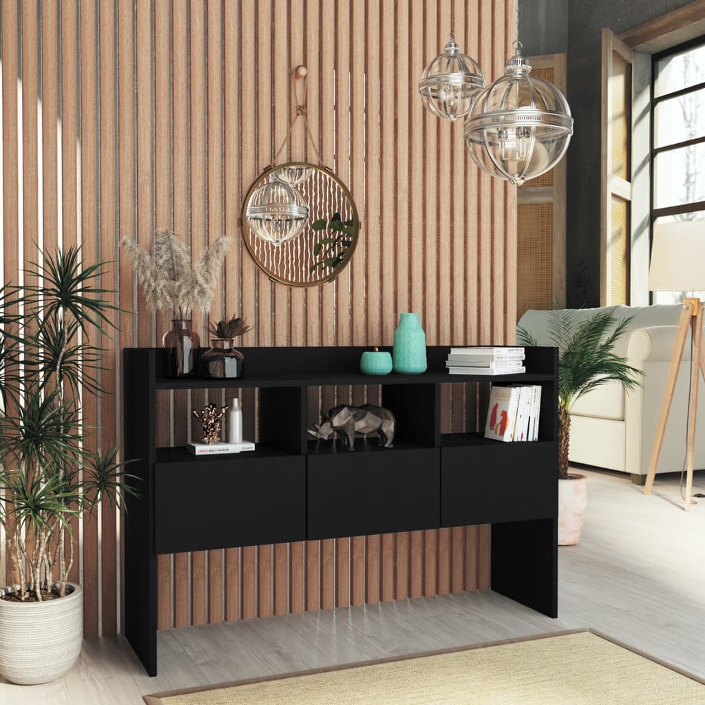 vidaXL Komoda čierna 105x30x70 cm drevotrieska
