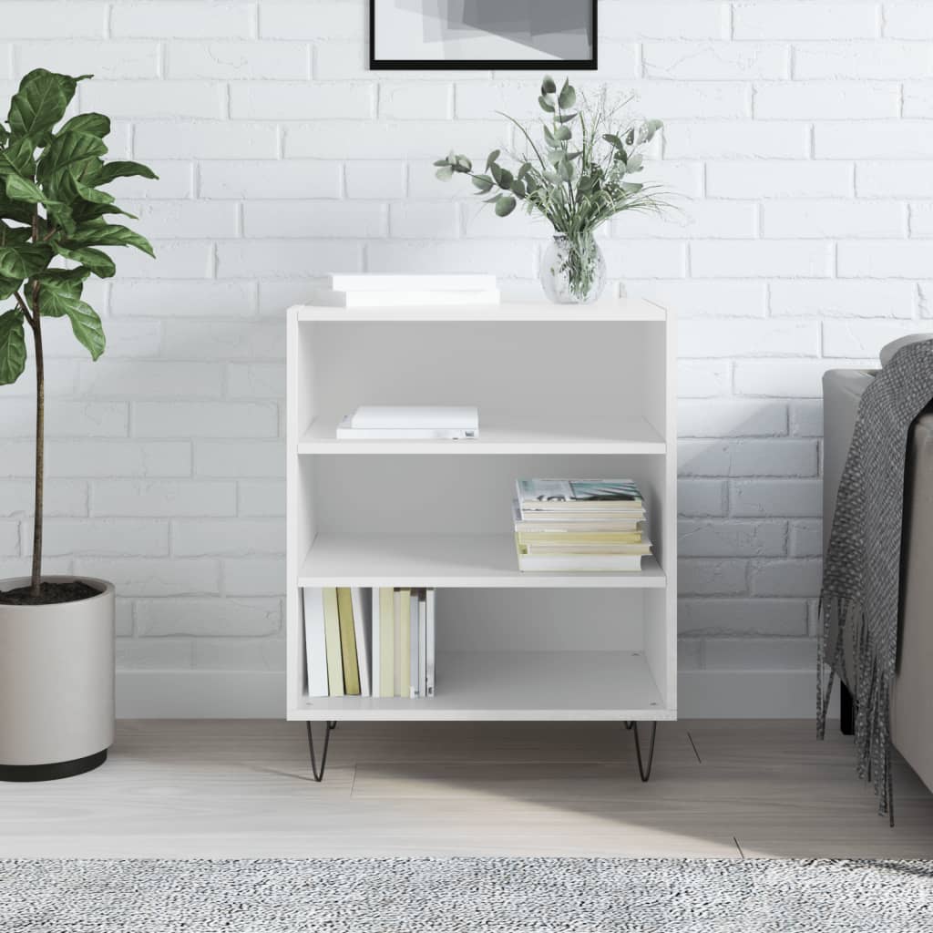 vidaXL Komoda lesklá biela 57x35x70 cm kompozitné drevo