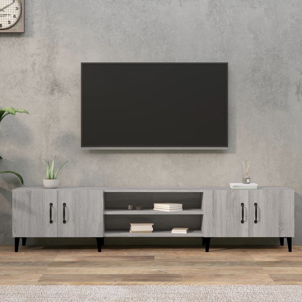 vidaXL TV skrinka sivý dub sonoma 180x31,5x40 cm kompozitné drevo