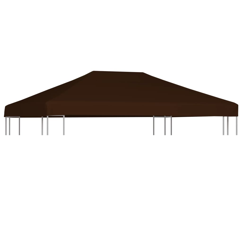 vidaXL Strieška na altánok 310 g/m² 3x4 m, hnedá