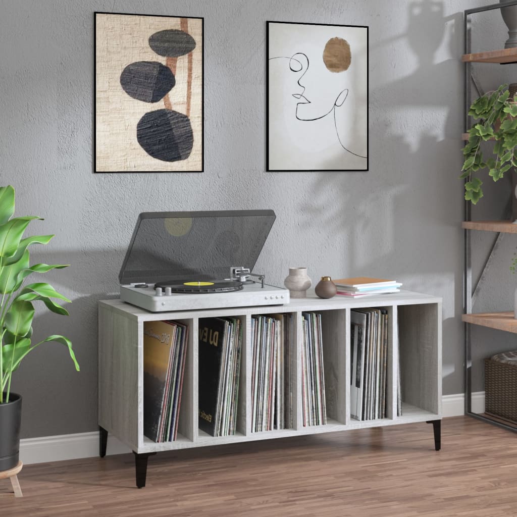 vidaXL Skrinka na platne sivá sonoma 100x38x48 cm kompozitné drevo