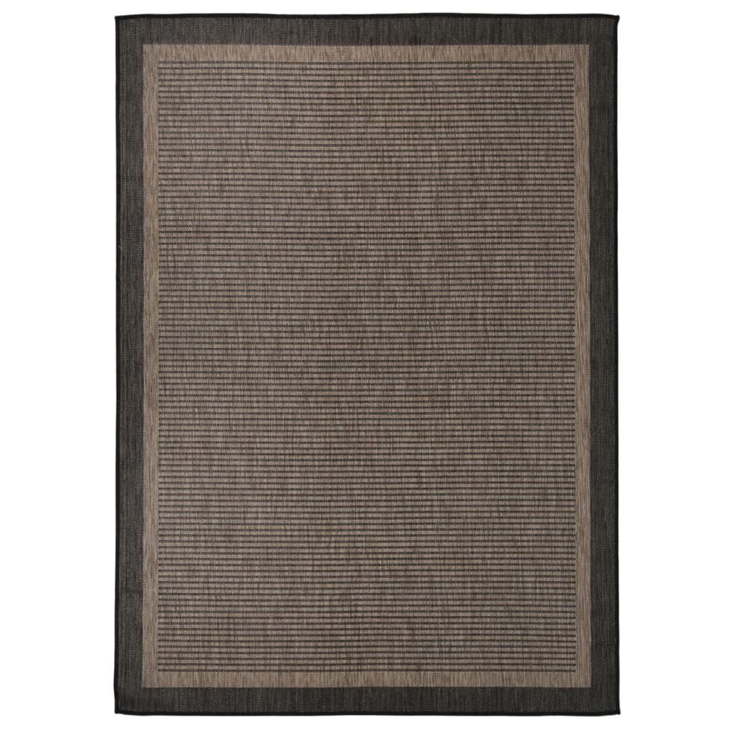 vidaXL Vonkajší koberec s plochým tkaním 200x280 cm tmavohnedý