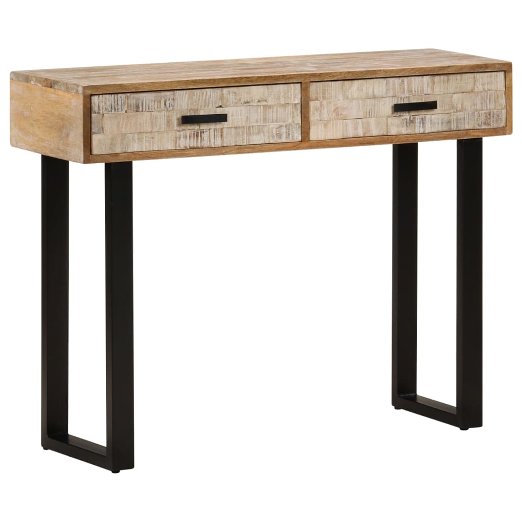 vidaXL Konzolový stolík 100x30x75 cm masívne mangovníkové drevo
