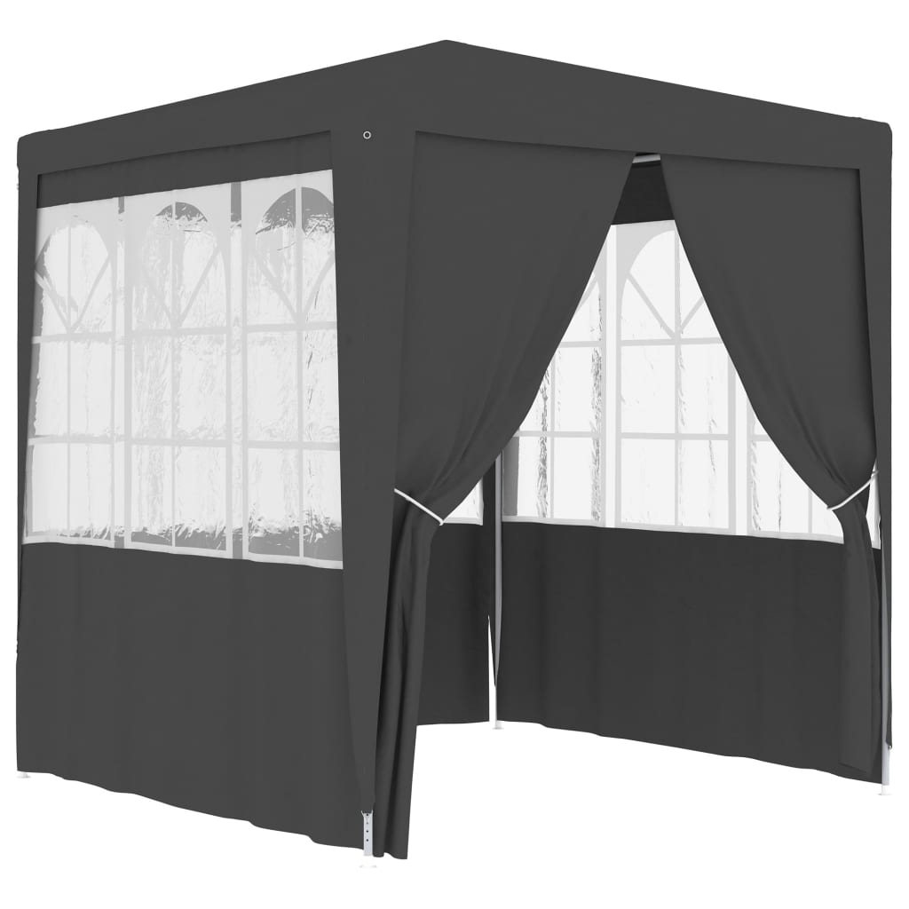 vidaXL Profesionálny párty stan+bočné steny 2,5x2,5m, antracit 90 g/m²