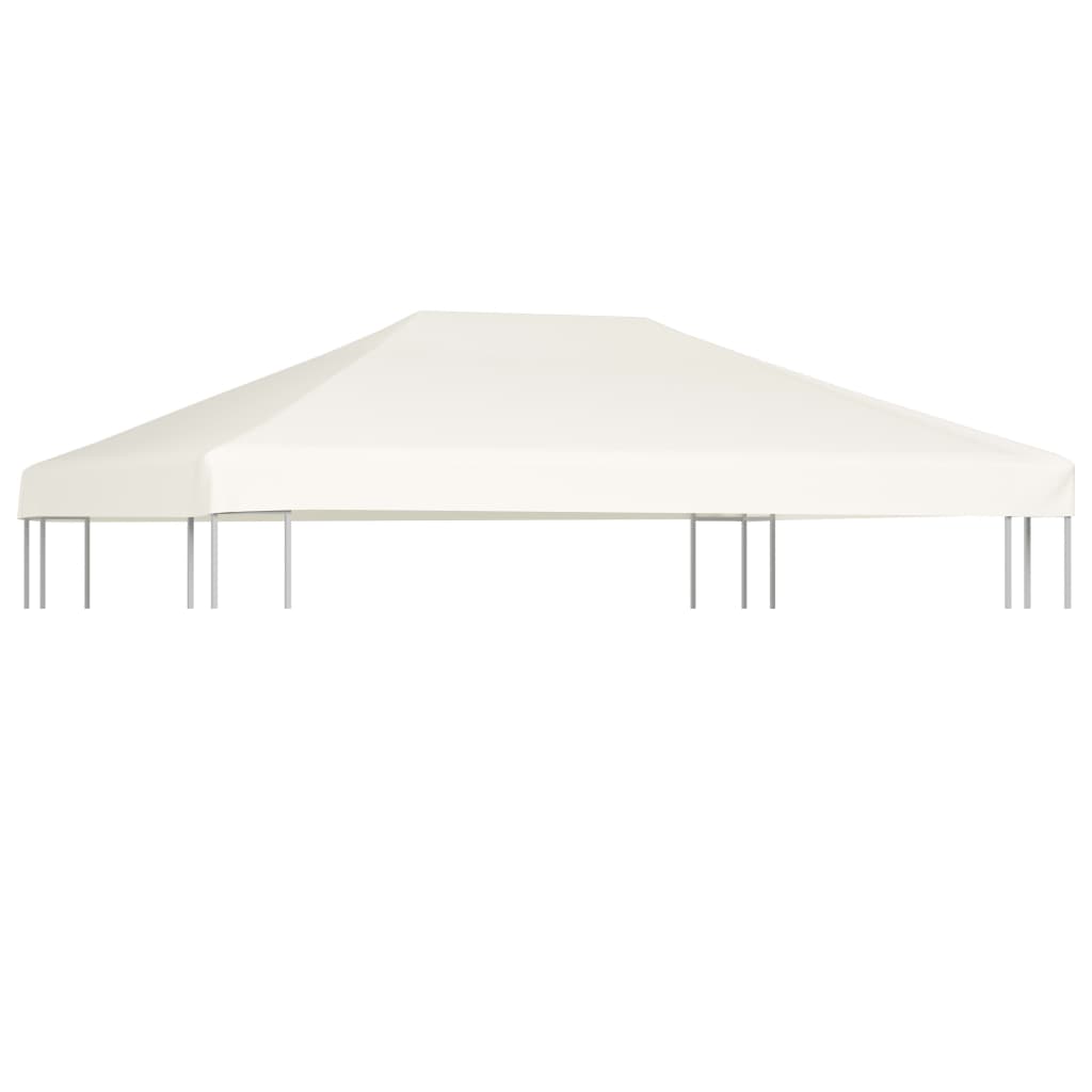 vidaXL Strieška na altánok 310 g/m² 4x3 m krémovo-biela