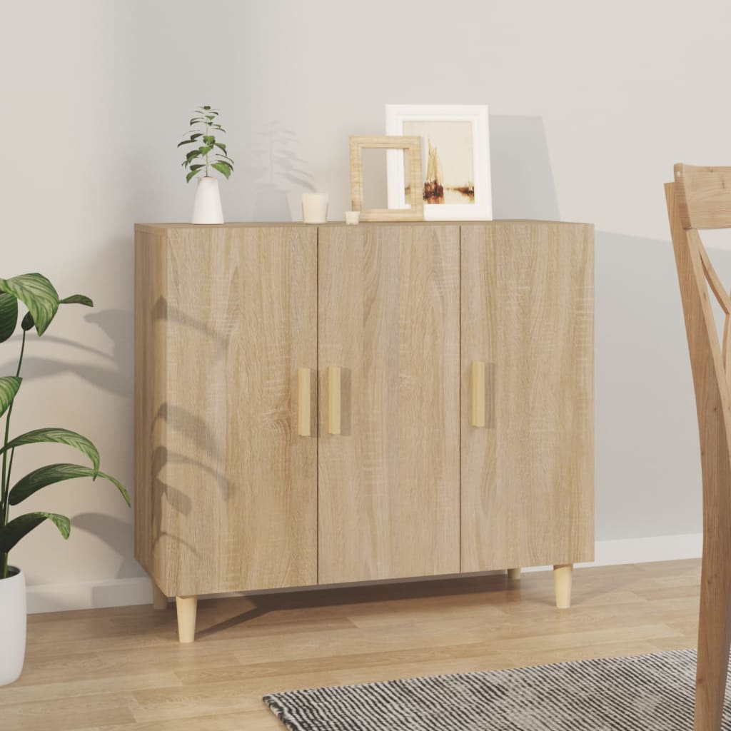 vidaXL Komoda dub sonoma 90x34x80 cm kompozitné drevo