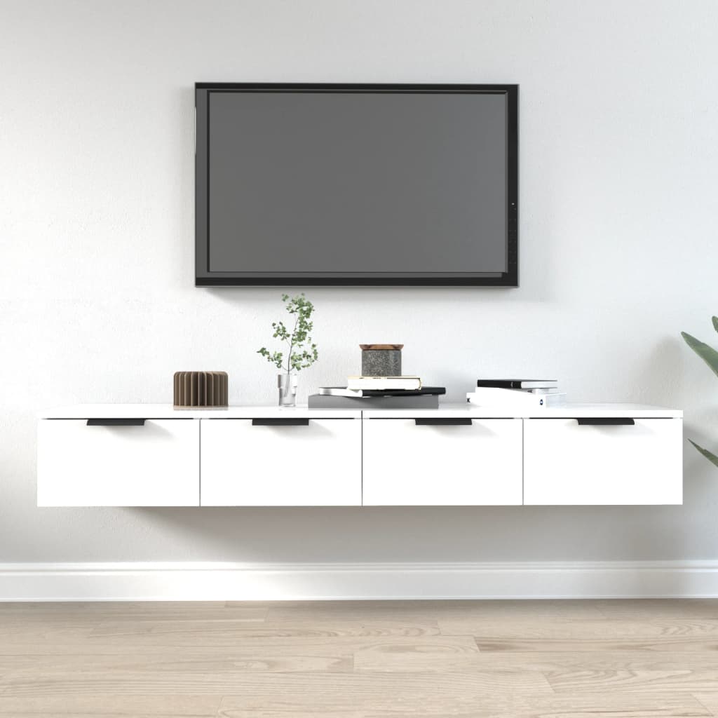 vidaXL Nástenné skrinky 2 ks biele 68x30x20 cm spracované drevo