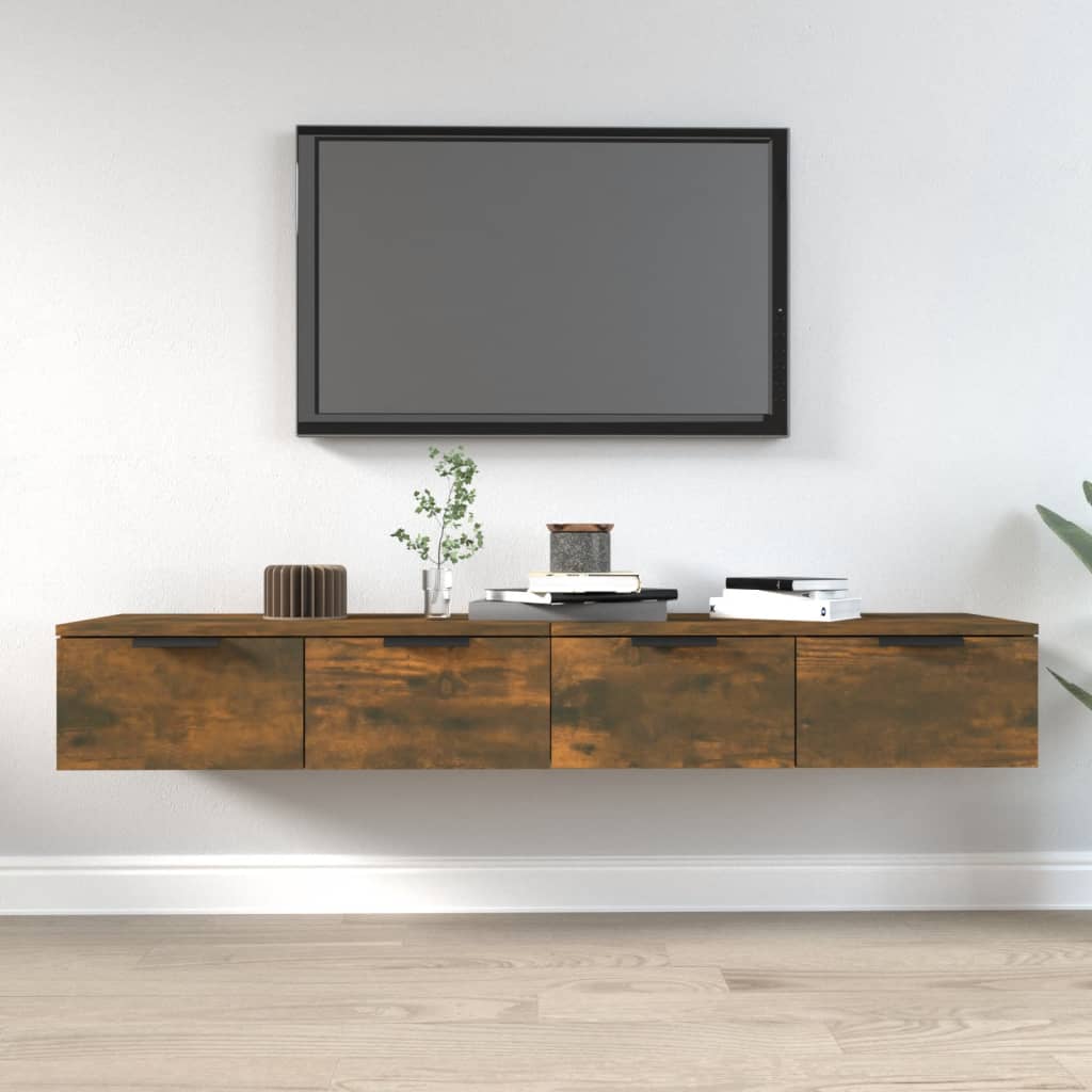 vidaXL Nástenné skrinky 2 ks dymový dub 68x30x20 cm spracované drevo