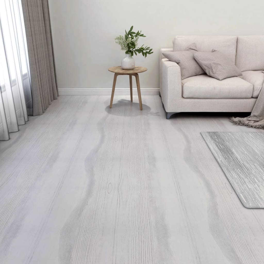 vidaXL Samolepiace podlahové dosky 55 ks, PVC 5,11 m², svetlosivé