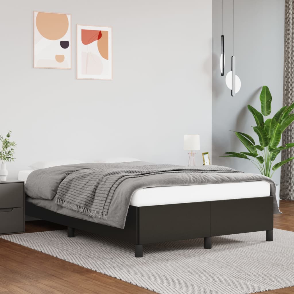 vidaXL Posteľný rám čierny 120x200 cm umelá koža