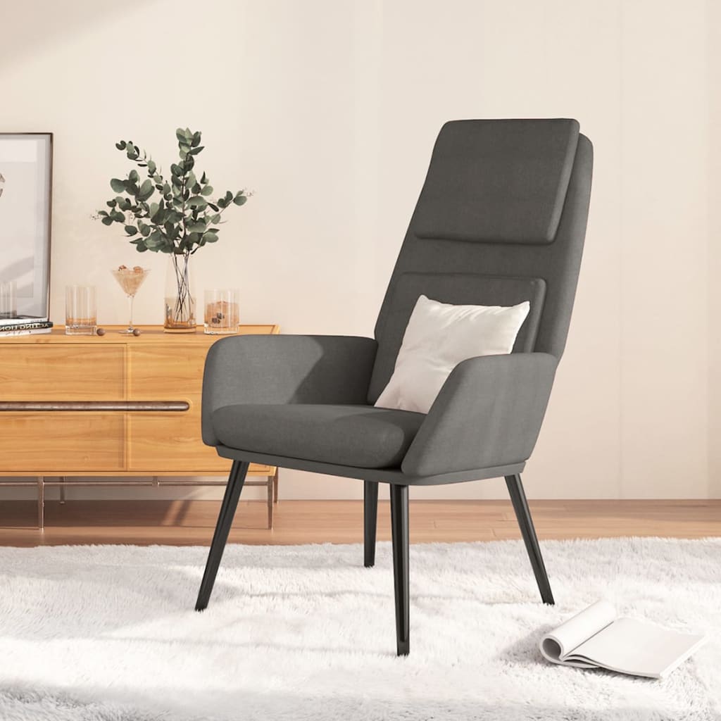 vidaXL Relaxačné kreslo bledosivé látkové