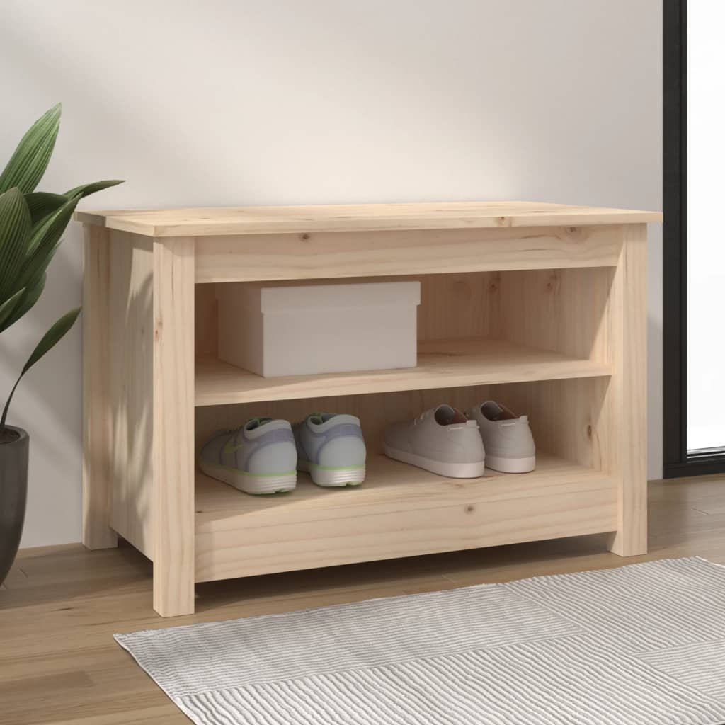 vidaXL Skrinka na topánky 70x38x45,5 cm masívna borovica