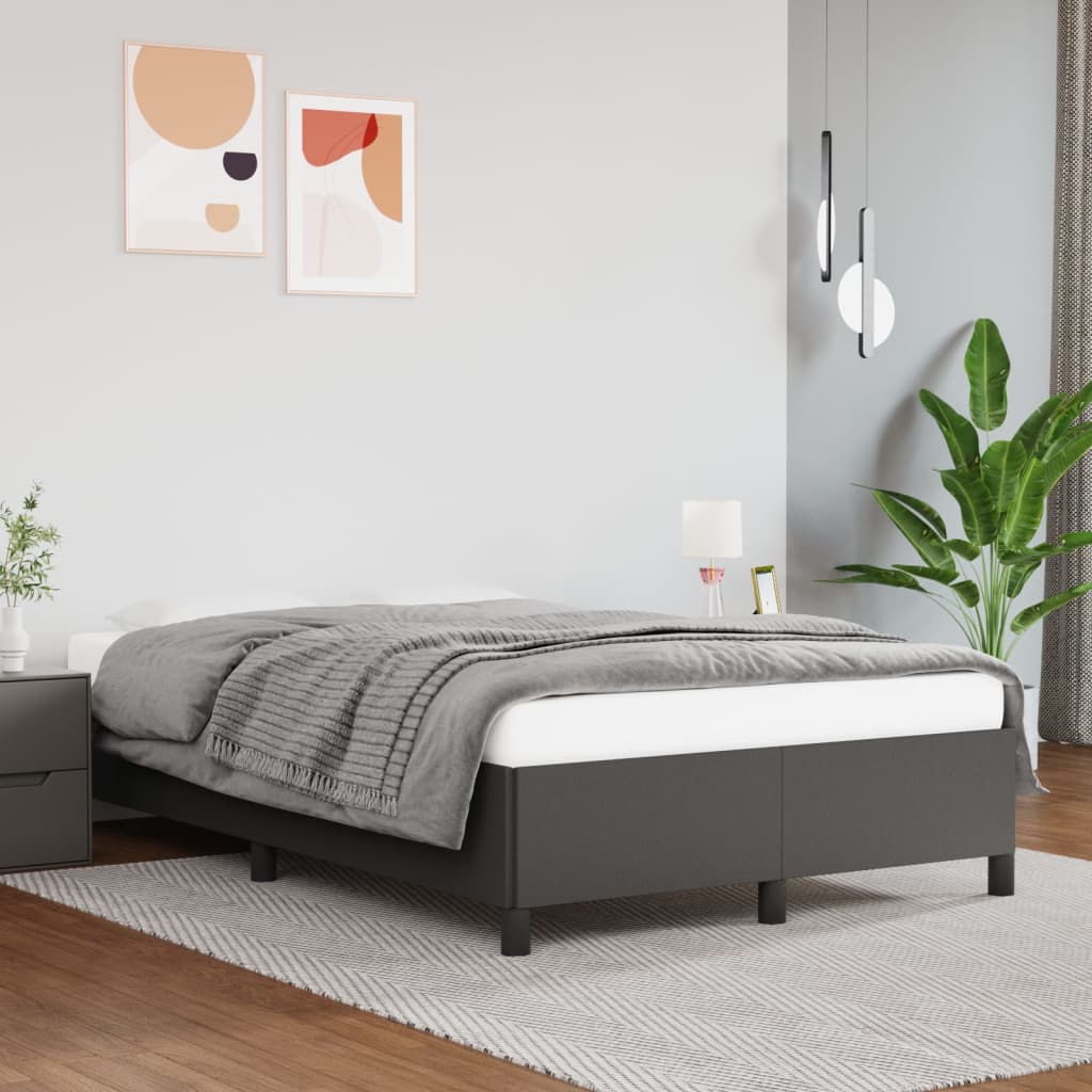 vidaXL Posteľný rám sivý 120x200 cm umelá koža