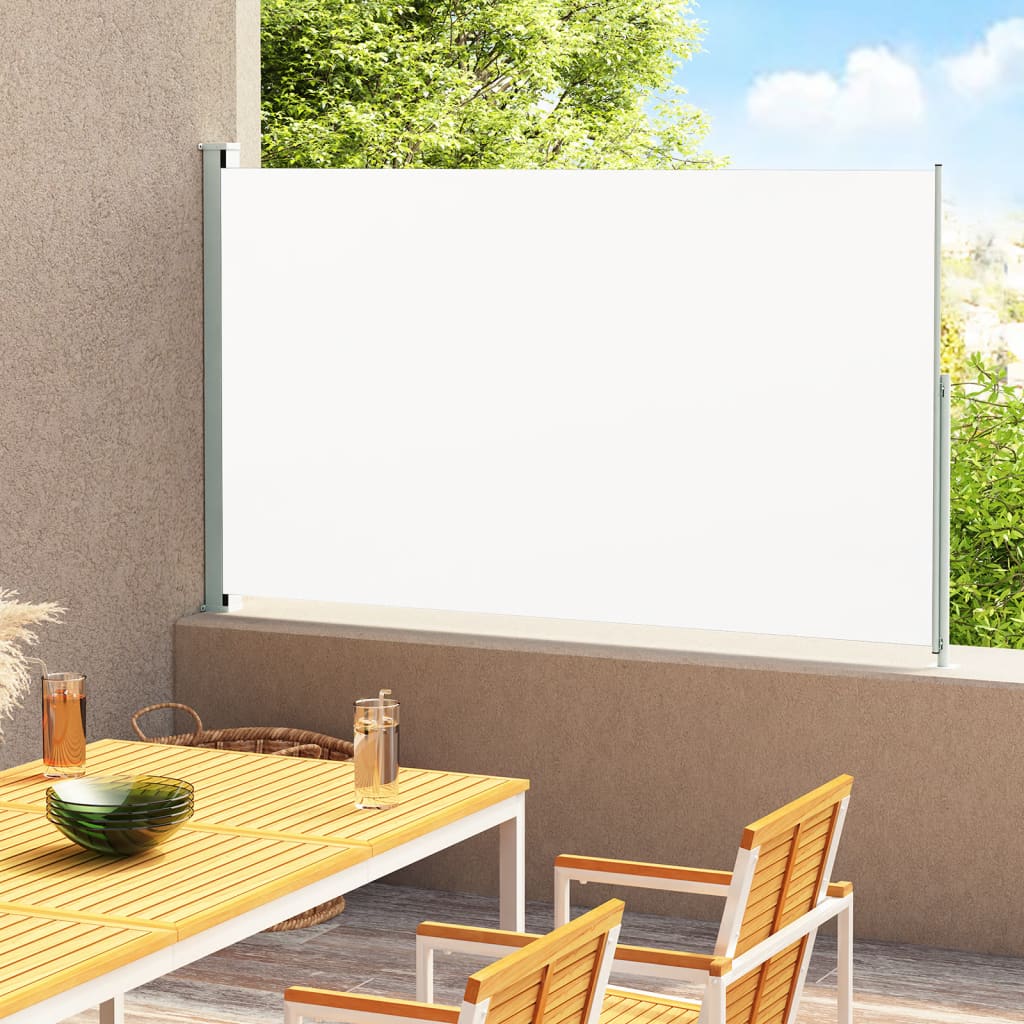 vidaXL Zaťahovacia bočná markíza na terasu 180x300 cm, krémová
